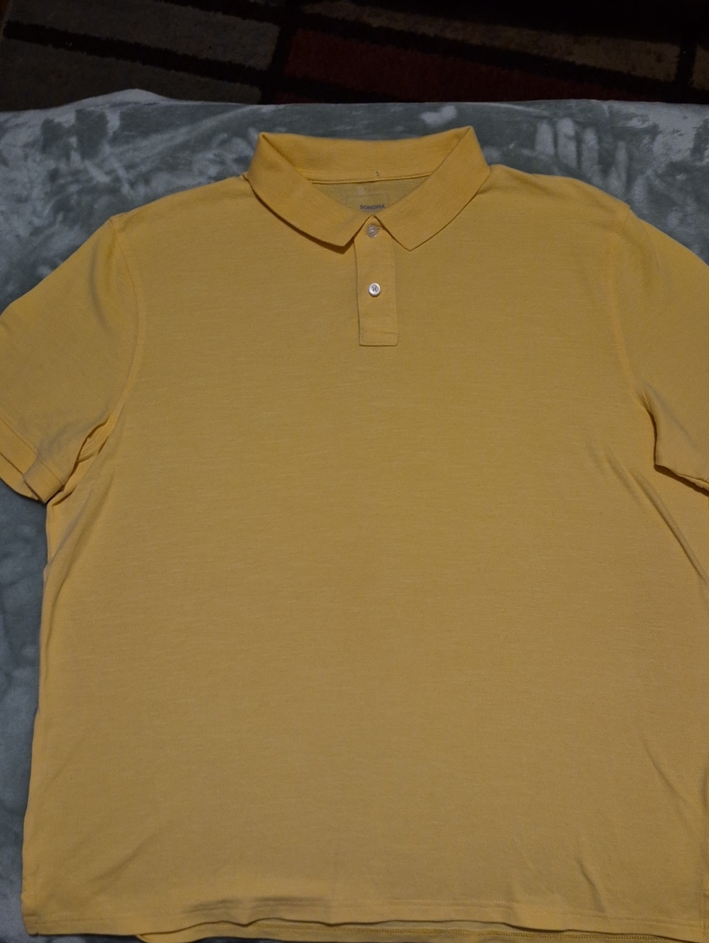 Sonoma Soft Yellow Polo Shirt Ptp 29"